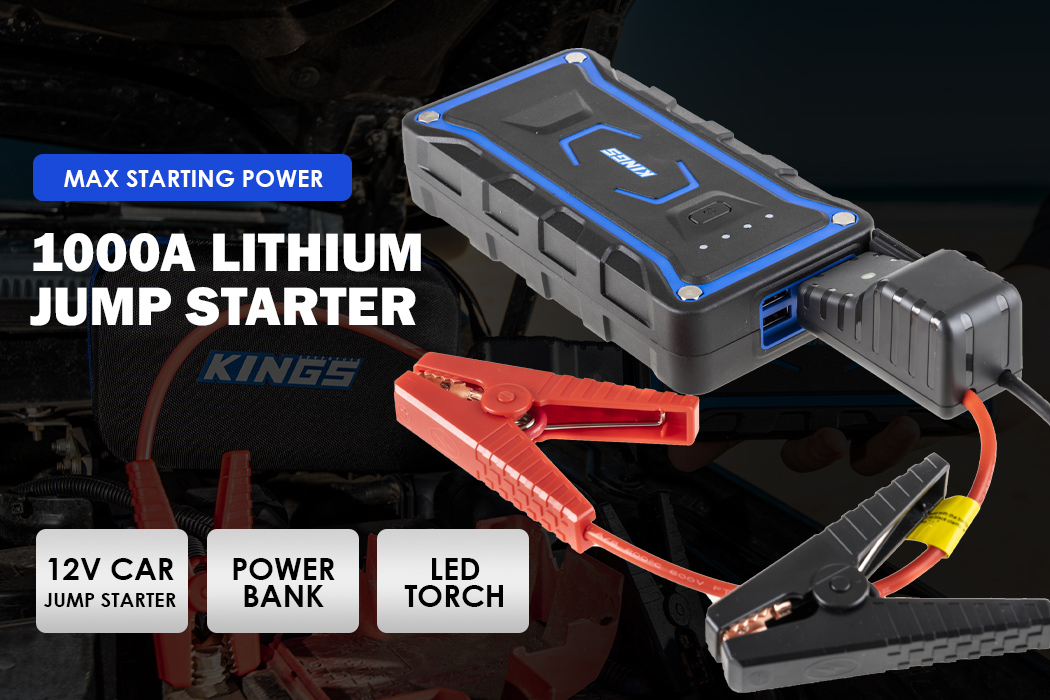 Adventure Kings 1000A Lithium Jump Starter 12v 240v chargers built in